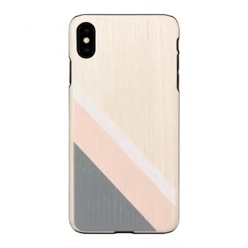 Puzdro na smartphone man and wood pre iPhone XS Max – ružový oblek, čierna