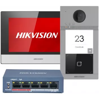 Hikvision DS-KIS604-S(C) videovrátnik 2 MP 17,8 cm (7 palcov) čierna, sivá, strieborná