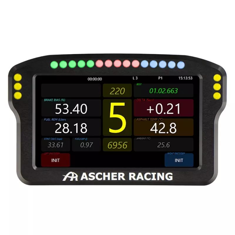 Panel palubnej dosky volantu Ascher Racing 5 palcov model 76080029 pre sim-racing displeje