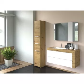 Topeshop S33 ARTISAN kúpeľňová úložná skrinka dub