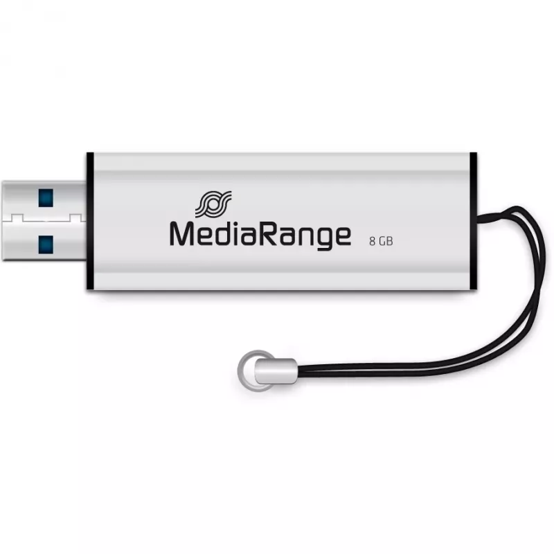 MediaRange SuperSpeed - USB kľúč - 8GB - USB3.0 - čierny/strieborný (MR914)