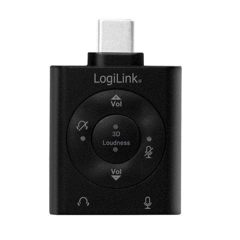 USB3.2 audio adaptér USB-C/samec na 2x 3,5-mm samica 7.1