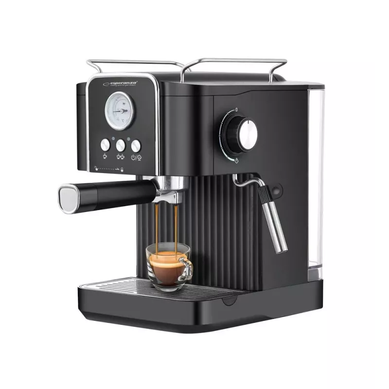 Espresso kávovar ESPERANZA EKC010 — 1,8 L nádrž na vodu, 850 W, 20 bar, integrovaný penovač mlieka