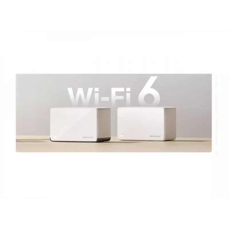 Bezdrôtový router MERCUSYS Halo H85X balenie 2 ks dvojpásmový Wi‑Fi 6 do 3000 Mbit/s mesh systém