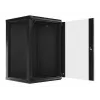 Nástenný rack LANBERG WF01-6618-10B, 18U, 600×600×907 mm, čierny, 60 kg