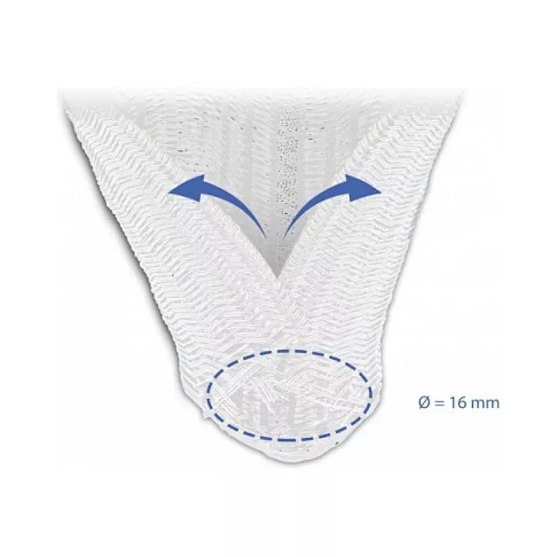 Pletená hadica DeLOCK 20809 5 m x 16 mm biela