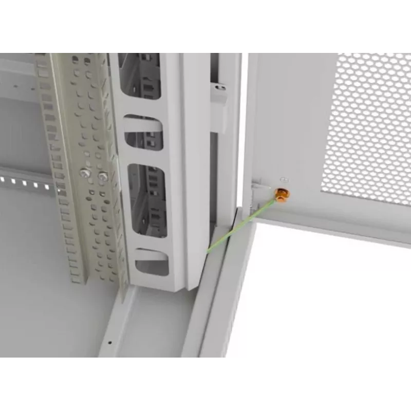 19 palcový rack rozvádzač LANBERG FF01-8047-23SL 47U 800x1200 mm sivý perforované dvere