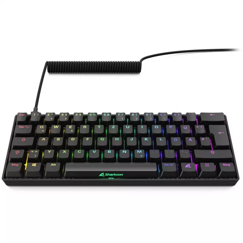 Sharkoon 100065629 klávesnica Home USB QWERTZ nemecká čierna