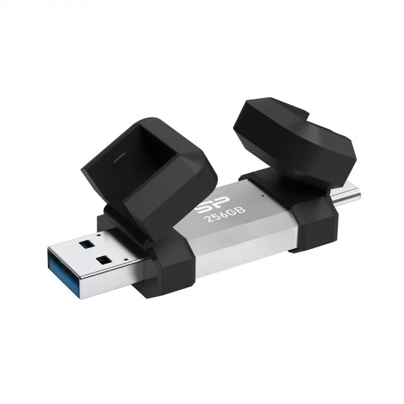 USB kľúč Silicon Power 256 GB USB Type-A / USB Type-C, USB 3.2 Gen 1, hliníkové gumené viečko