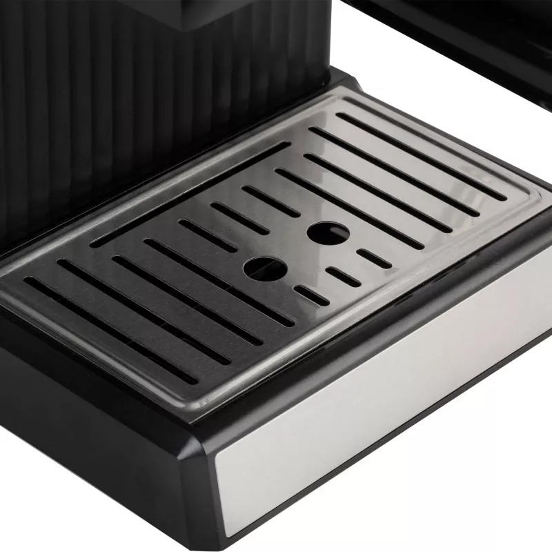 Jata JECA2525 espresso kávovar, 20 bar, 850 W, nádrž na vodu 1,8 l, parná trubica, čierny / nehrdzavejúca oceľ
