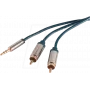 shiverpeaks SP30833-schlank audio kábel 3 m 3,5 mm na 2 x cinch modrý - chróm (SP30833-schlank)