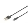 Assmann USB prepojovací kábel, Type-A - Micro B, M/M, 1,0 m, kompatibilný s USB 2.0, UL, čierny (AK-300127-010-S)