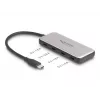 DeLOCK 64261 USB 3.2 Gen 1 Type-C hub 10000 Mbit/s čierny sivý