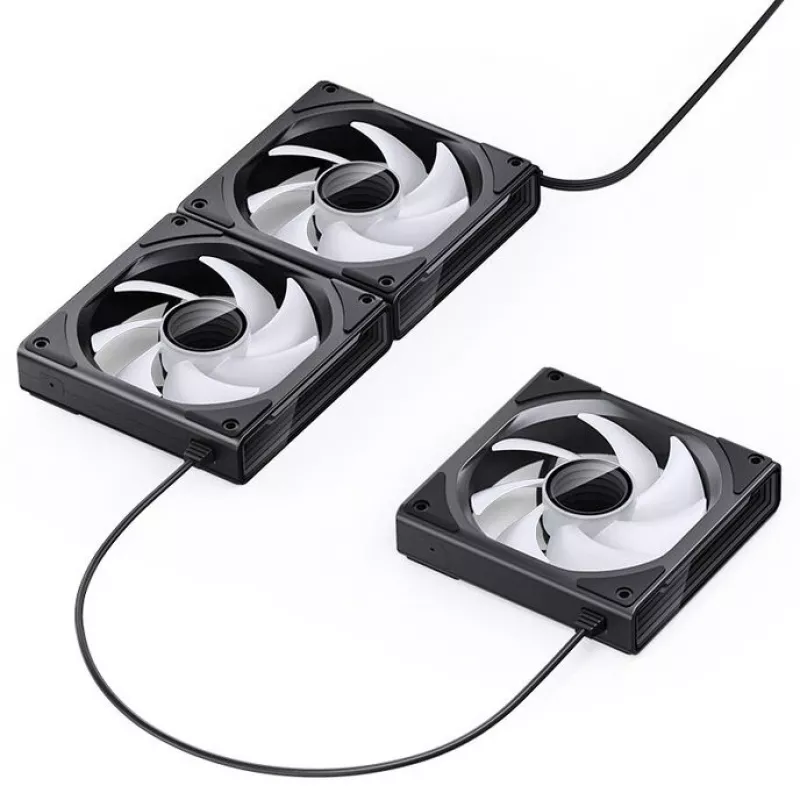 120mm skriňový ventilátor Jonsbo ZK-120B ARGB čierny, 120mm, ARGB osvetlenie
