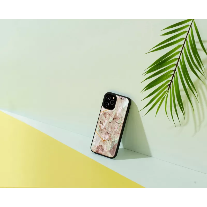 Ochranné puzdro iKins pre Apple iPhone 12 / 12 Pro – dizajn ružového mramoru