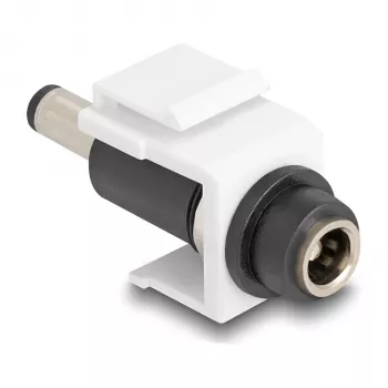 DeLOCK Keystone modul DC 5,5 x 2,1 mm samica na samca biela