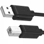 USB 2.0 kábel Unitek Y-C420GBK, USB-A na USB-B, 3 m, čierny
