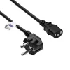 Akyga AK-PC-06A napájací kábel CEE 7/7 na IEC C13, 3 m, čierny