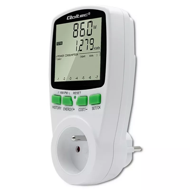 Merač výkonu QOLTEC PM0627 3680W s históriou — QOLTEC PM0627 3680W