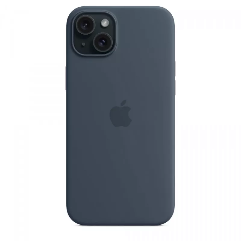 Apple iPhone 15 Plus silikónové puzdro s MagSafe – búrková modrá