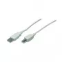 M-CAB - USB kábel - USB Type-A, 4-pin (M) - USB Type-B, 4-pin (M) - 3,0 m - sivý (7100039)