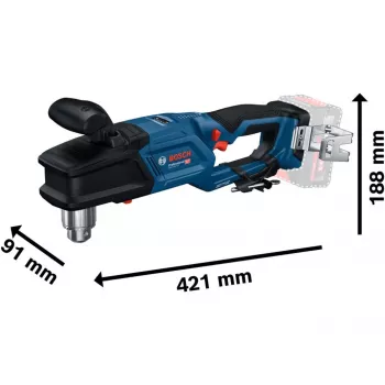 Akumulátorový uhlový vŕtací stroj GRD 18V-127 Professional solo, 18 Volt (modrá/čierna, bez batérie a nabíjačky)