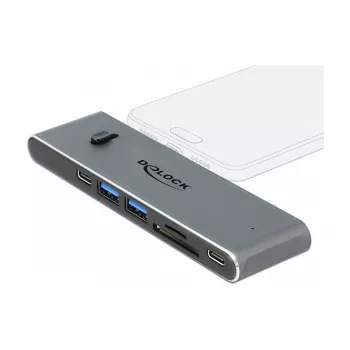 Dokovacia stanica DeLOCK Dual USB Type-C s HDMI USB 3.2 SD PD 3.0