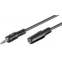 Microconnect AUDLR5 audiokábel 5 m 3,5 mm čierna