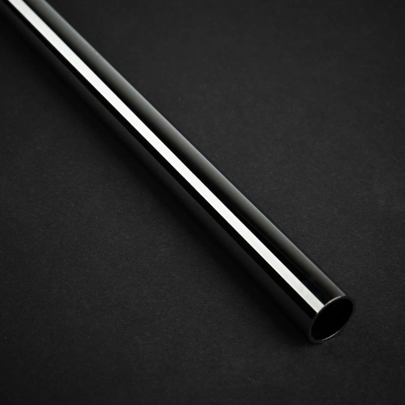 Bitspower None Chamfer mosadzná hardtube 12 mm AD, 500 mm - čierny trblietavý