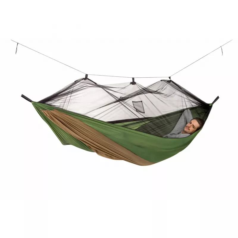 Adventure Moskito Hammock Thermo AZ-1030430, campingová hojdacia sieť zelená/hnedá