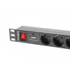 Lanberg | jednotka rozvodu napájania (PDU) 19 inch 1U 10A 2M 7x Schuko zásuvky | PDU-07F-0200-IEC-BK