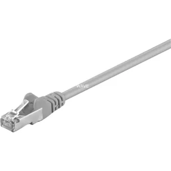 Wentronic Goobay CAT 5e patch kábel, F/UTP, sivý, 15 m - CCA zmes medi (50197)