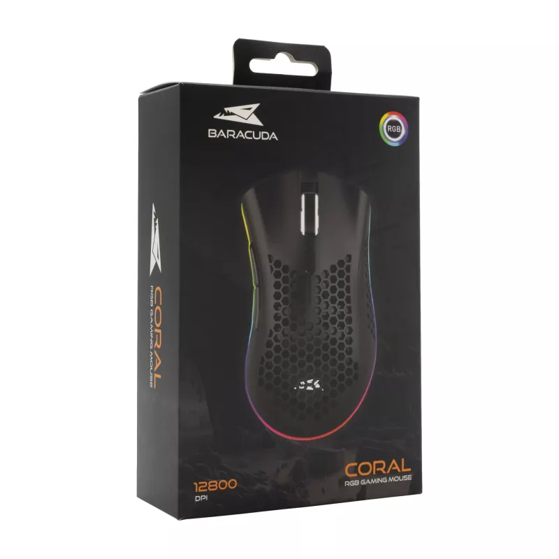 Myš Baracuda BGM-031 Coral čierna USB