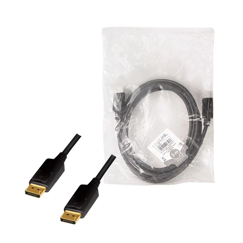 LogiLink DisplayPort kábel 3 m čierny CD0102