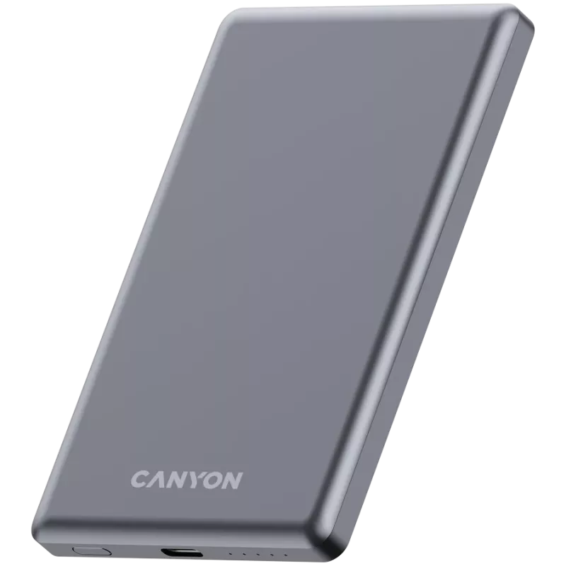 Canyon OnPower 505 - powerbanka - 5 000 mAh - vstup USB-C - výstup USB-C PD 20W + Wireless Magnet 1