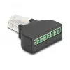 DeLOCK 90654 káblový adaptér RJ45 8-pólová svorkovnica čierny
