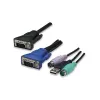 Intellinet 8-portový rackový KVM prepínač, Combo USB + PS/2, On-Screen-Display, káble v balení (Euro 2-pin konektor)