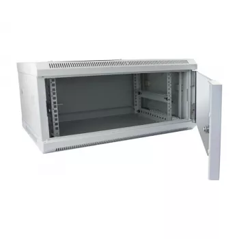 Nástenný rack rozvádzač ALLNET ALL-SMC6409GRAU — kapacita 9U, 50 kg, zámok na kľúč, sivý