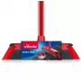 Metla na podlahu VILEDA 143703 s rúčkou, technopolymér, mäkké/tvrdé štetiny, interiér, 130 cm, červená