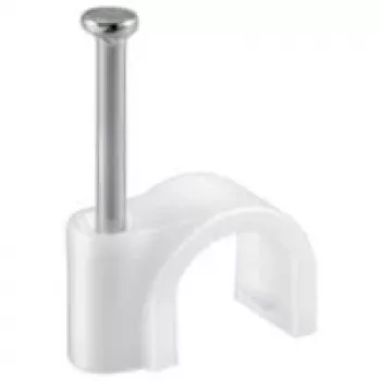 Káblová spona, biela – max. priemer kábla 8,0 mm
