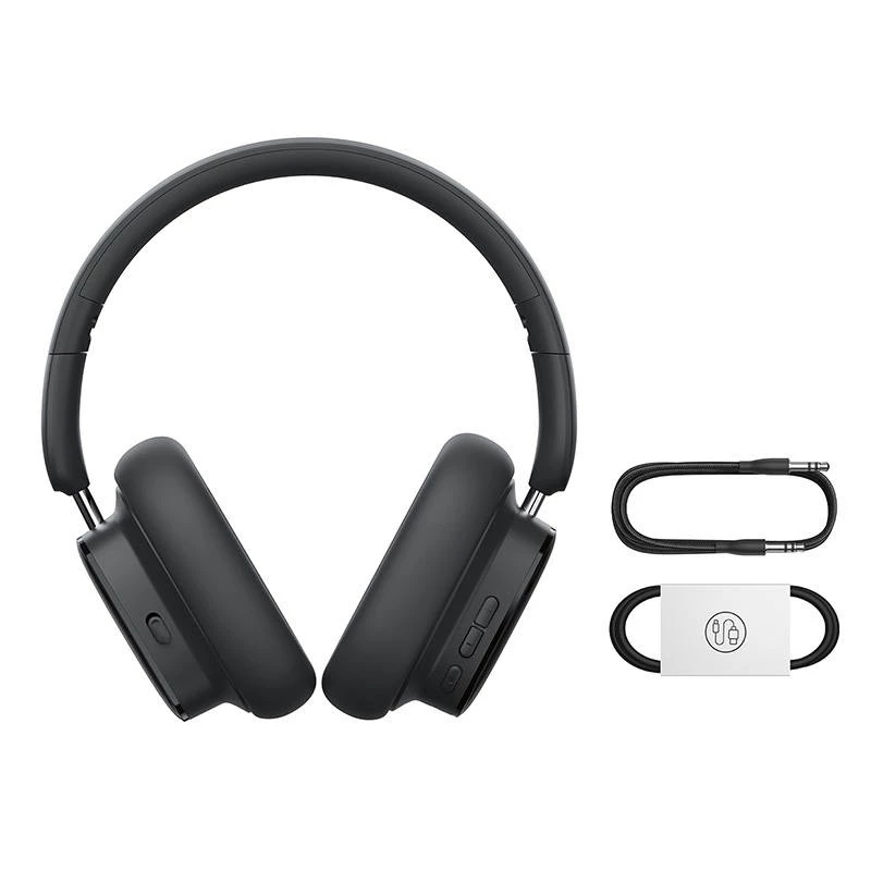 Baseus Bowie H1i headset bezdrôtový cez hlavu hovory/hudba USB Type-C Bluetooth čierny