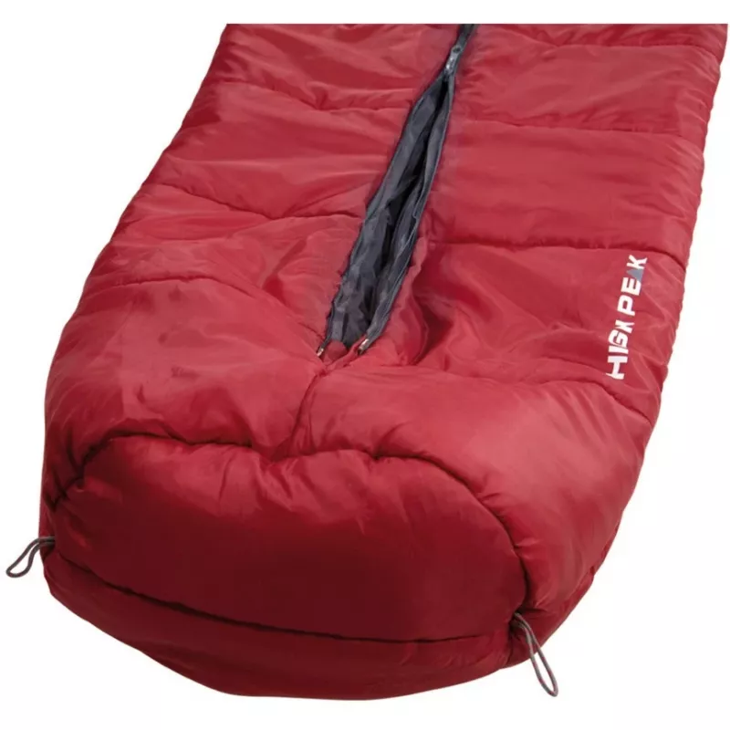 Mumiový spací vak High Peak Century 300 polyester sivý červený 230 cm