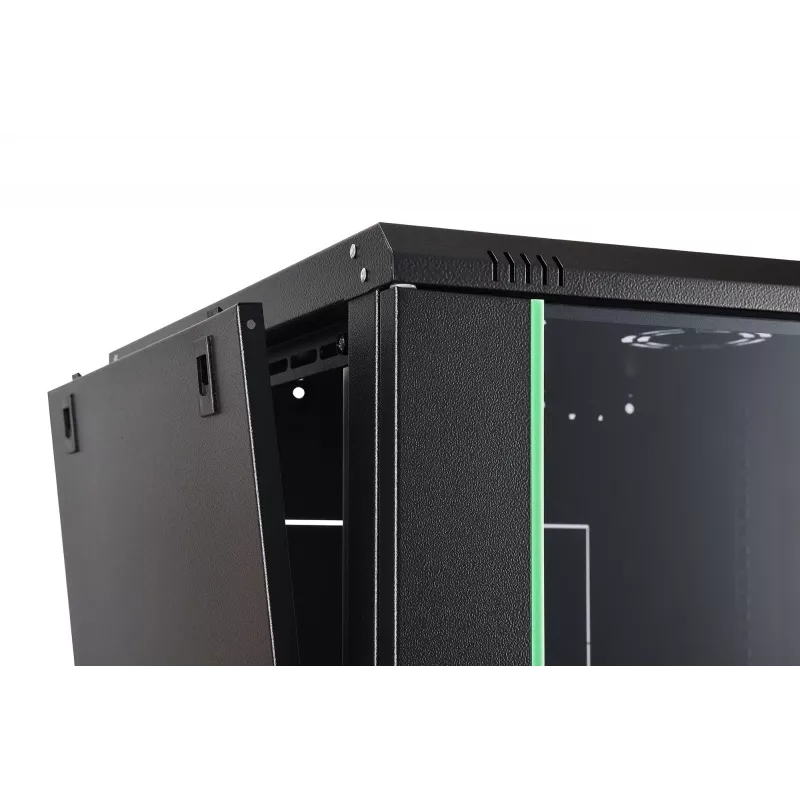 Nástenný sieťový rozvádzač DIGITUS Dynamic-N DN-37111 — 12U, 600 x 600 mm, IP20, kľúčový zámok