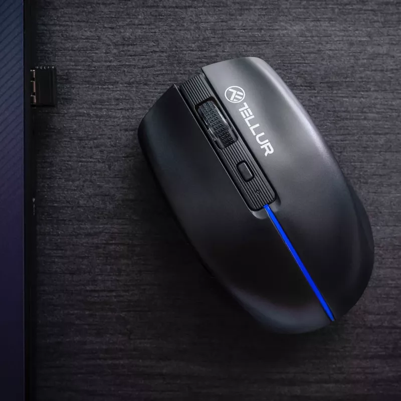 Tellur Silent Click bezdrôtová myš čierna