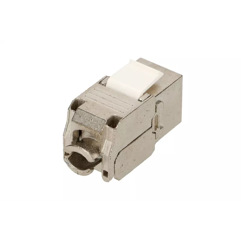 Extralink Keystone CAT6A STP RJ45 uhlový kovový keystone modul, jeden port