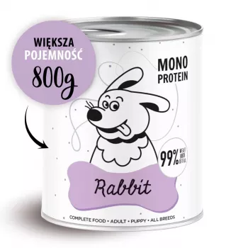 Mokré krmivo pre psov PAKA ZWIERZAKA Pepe Rabbit 800 g – králik