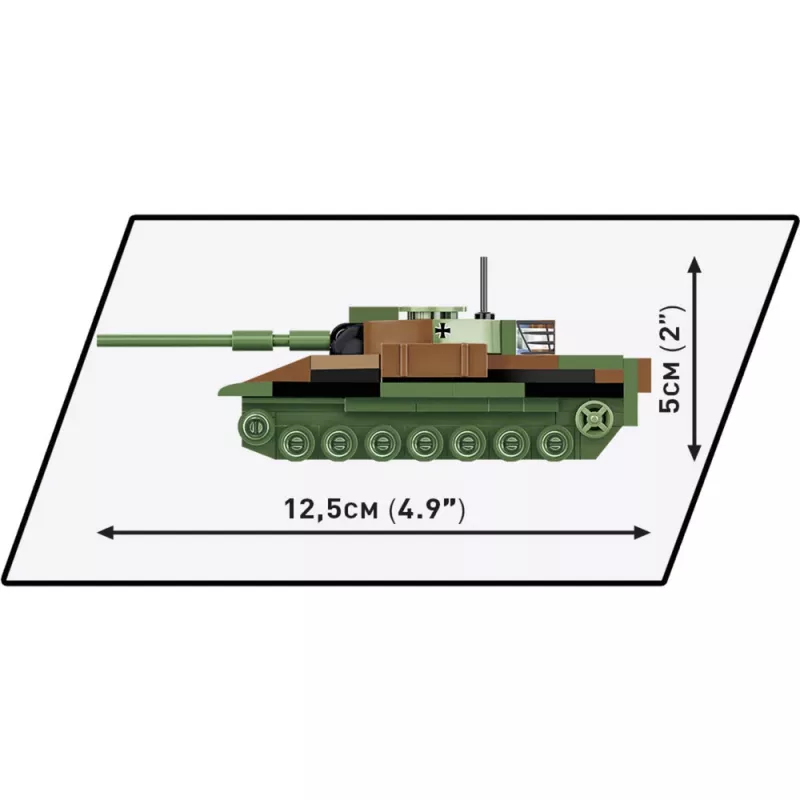 Stavebnica Cobi Leopard I model tanku — 147 dielov, od 6 rokov, hnedá/zelená