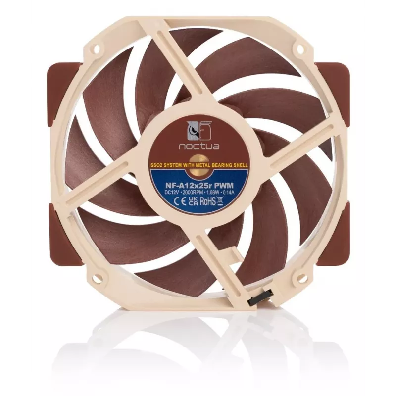 Ventilátor Noctua NF-A12X25R PWM 12 cm béžový hnedý 2000 RPM 102,1 m³/h