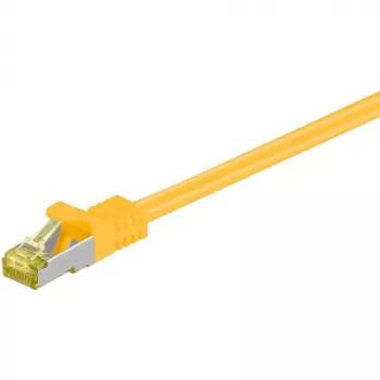 Wentronic Goobay Cat.7 surový patch kábel, S/FTP (PiMF), žltá, 1,5 m – LSZH bezhalogénový, meď, RJ45 konektor samec (91593)
