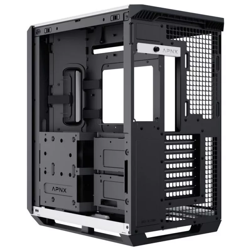 PC skriňa APNX V1, Midi-Tower, ATX, čierna/biela